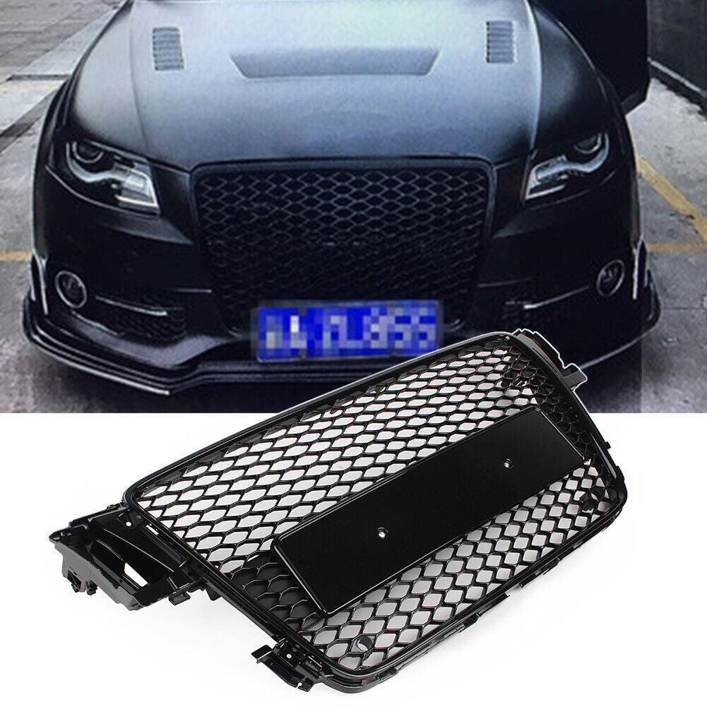 Honeycomb Sport Mesh RS5 Style HEX Grille Grill for AUDI A5/S5 B8 8T 08-12 Black