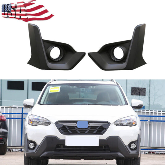 1 pair of front bumper fog light frame trim covers for Subaru XV Crosstrek 2021/2022