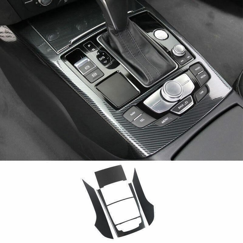 for Audi A6 A7 S6 S7 2012-18 Carbon Steel Center Console Gear Shift Cover Trim4