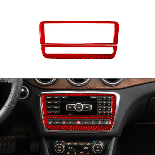 Red Central Control Trim Cover Type-B for Mercedes Benz CLA 2014-2018/GLA 15-18