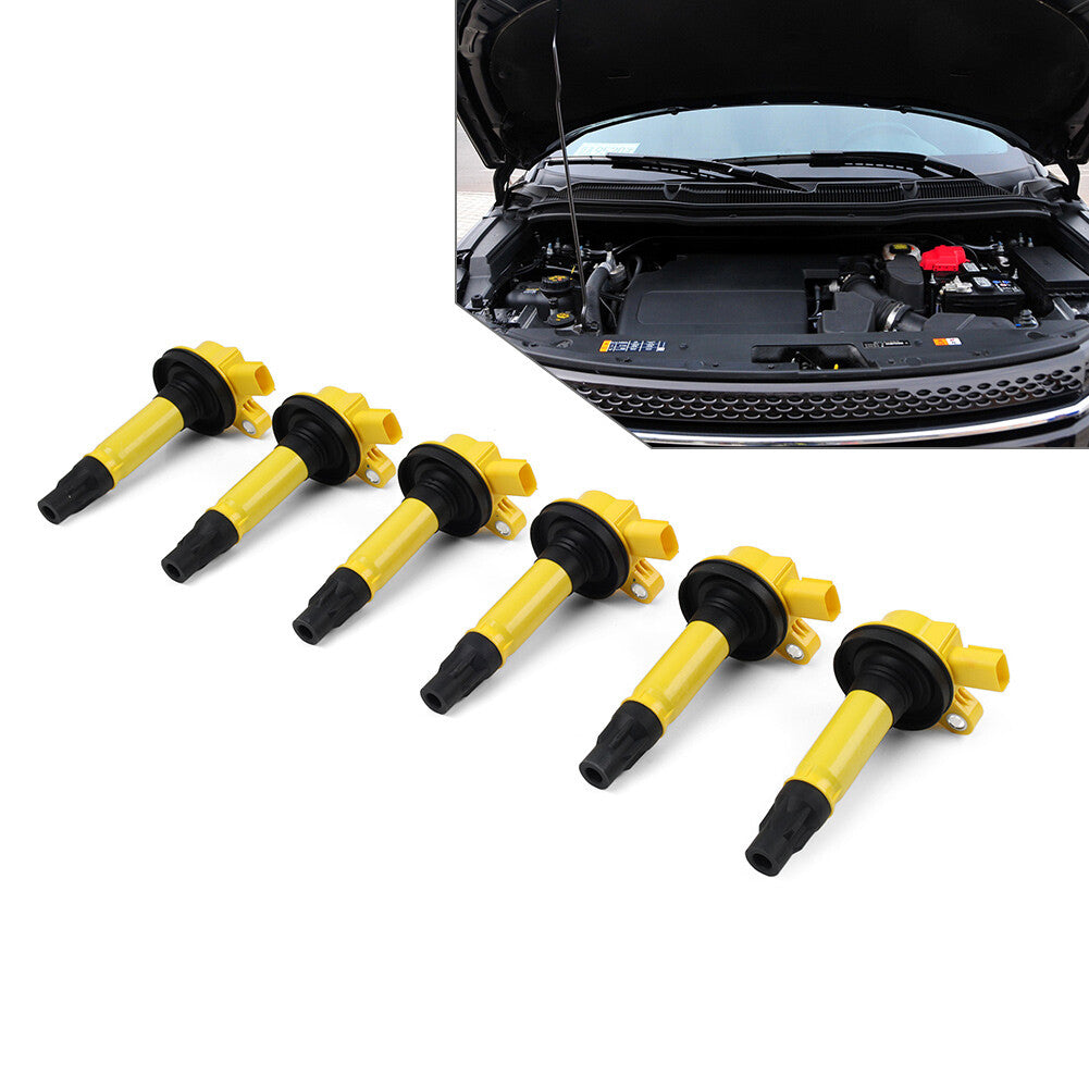 6PCS Ignition Coil UF553 for Ford Edge Explorer for Mustang Fit for Mazda