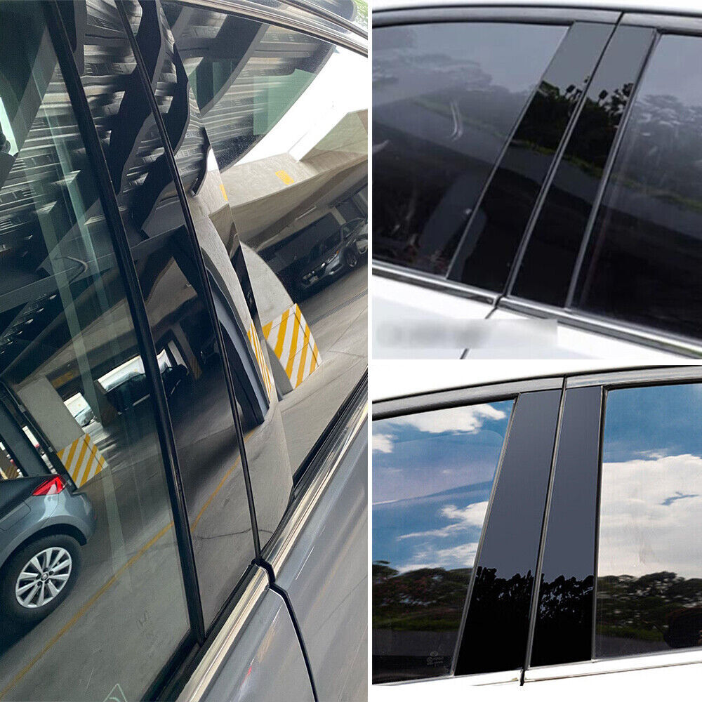 for Honda CR-V 2017-2022 6pc Black Pillar Posts Set Door Trim Piano Cover Kit