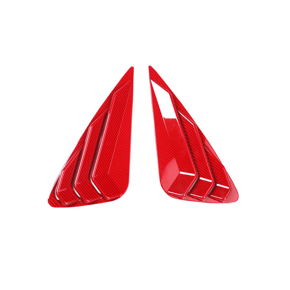 Side Vent Window Scoop Louver Cover Trim for Lexus NX 2015-2020 Red Carbon Fiber