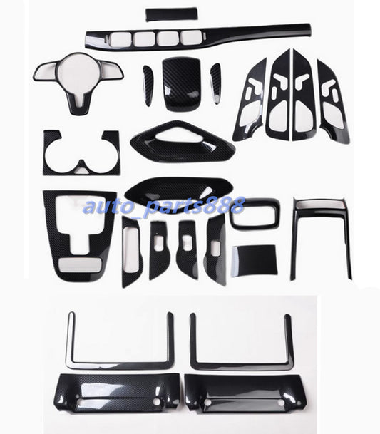 Carbon Fiber Style Full Interior Kit Cover Trim for Benz GLE W167 GLS X167 20-23