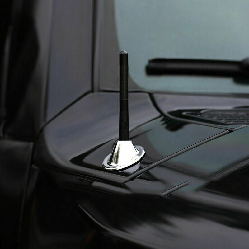 1P for Toyota FJ Cruiser 2006-2017 Chrome External Antenna Base Trim Decor Cover