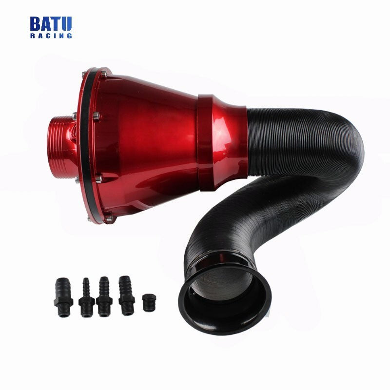 Universal Apollo Cold Air Intake Induction Kit With Air Box  Filter Red