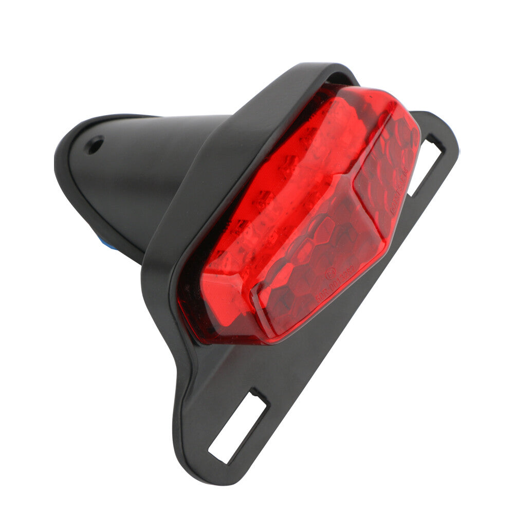 LED taillights and rear license plate lights for black bicycles suitable for Harley Chopper Cafe Racer.
