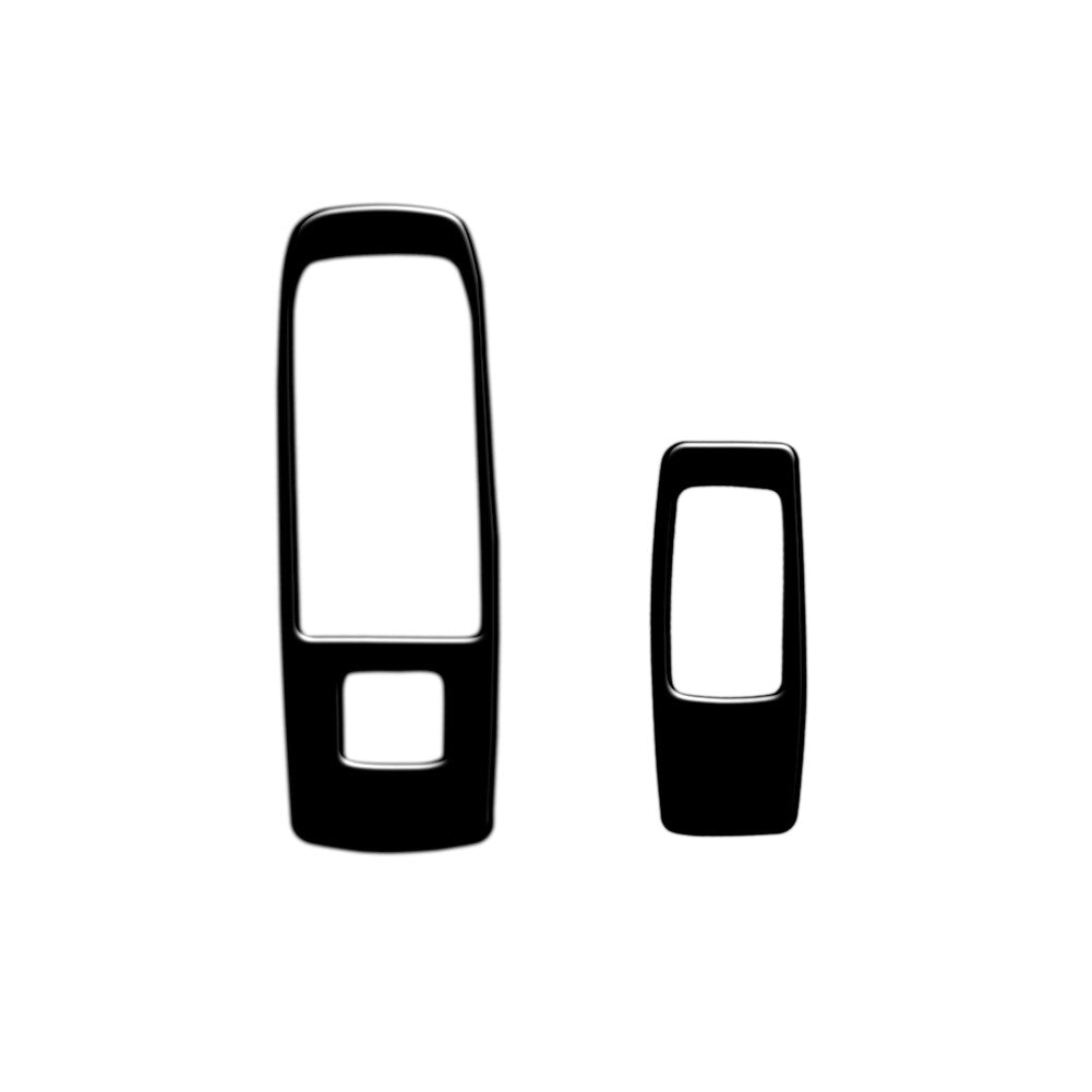 2X Glossy Black Front Door Control Frame Cover Trim for Ford Ranger 2019-2022