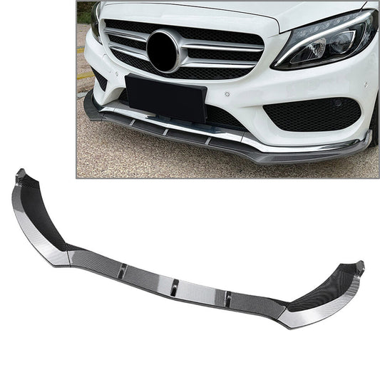 Front Bumper Lip Splitter Spoiler Body Kit for Benz C Class W205 C180 C200