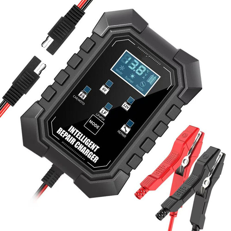 Car 12V Pulse Repair LCD Display for Smart Lithium Lead-Acid Battery Charge US Plug