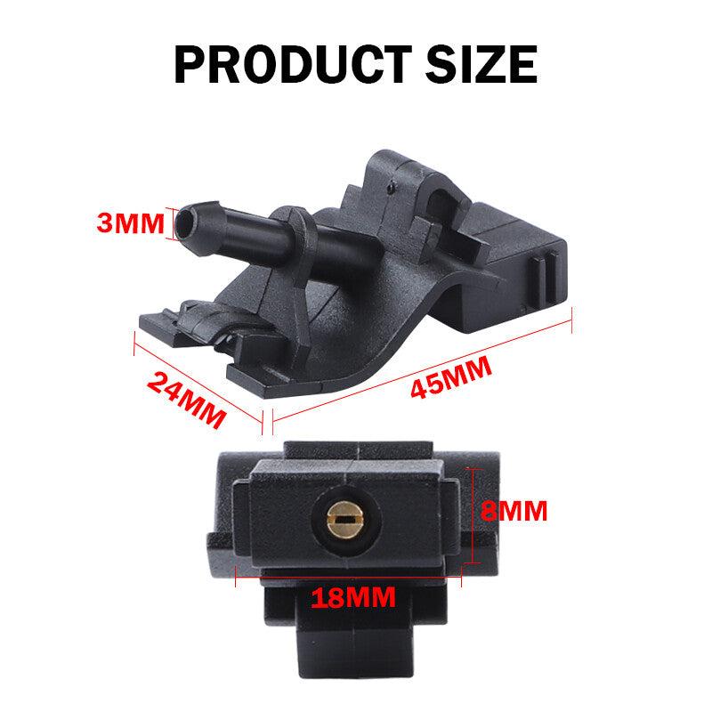 2x Windshield Water Washer Nozzle Jet Spray Black for Toyota for Corolla for Camry for Lexus