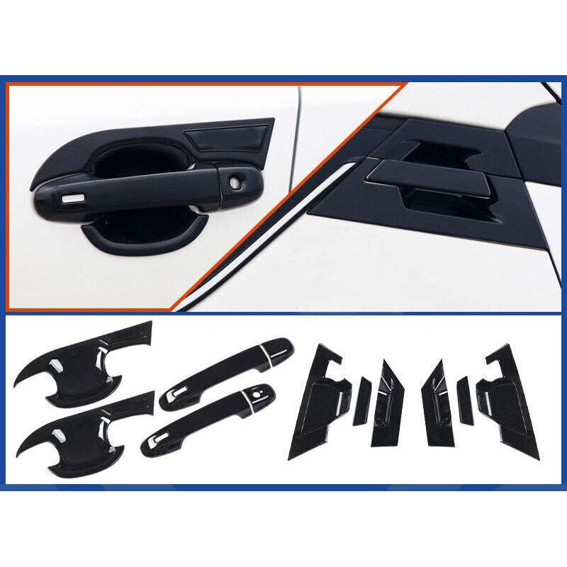 for Toyota CHR C-HR 2018-22 Black Look Side Door Handle Bowl Molding Cover Trim