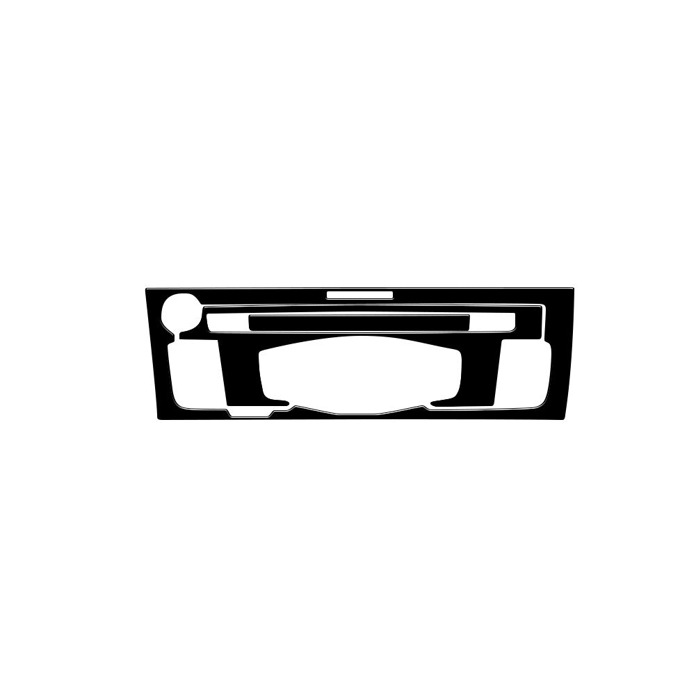 3Pcs CD Player Radio Frame Trim Cover Decor Gloss Black for Audi Q5 2009-2017