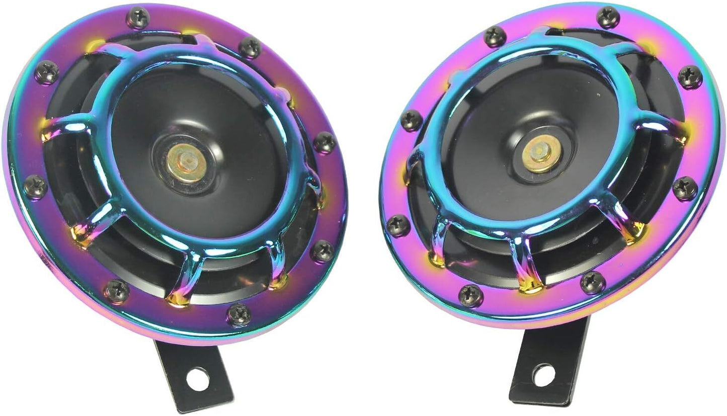 12V Neo Electric Compact Car Horn, Super Loud and Pitchy, Perfect for BBQ Grills, 335Hz/435Hz