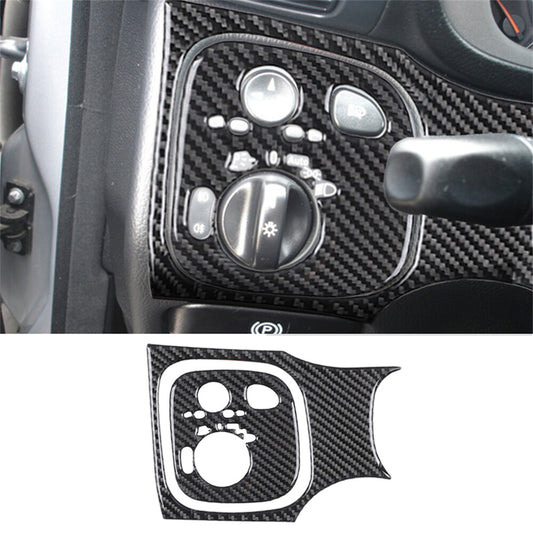 Carbon Fiber Interior Headlight Switch Button Trim for Benz C Class W203 2005-07