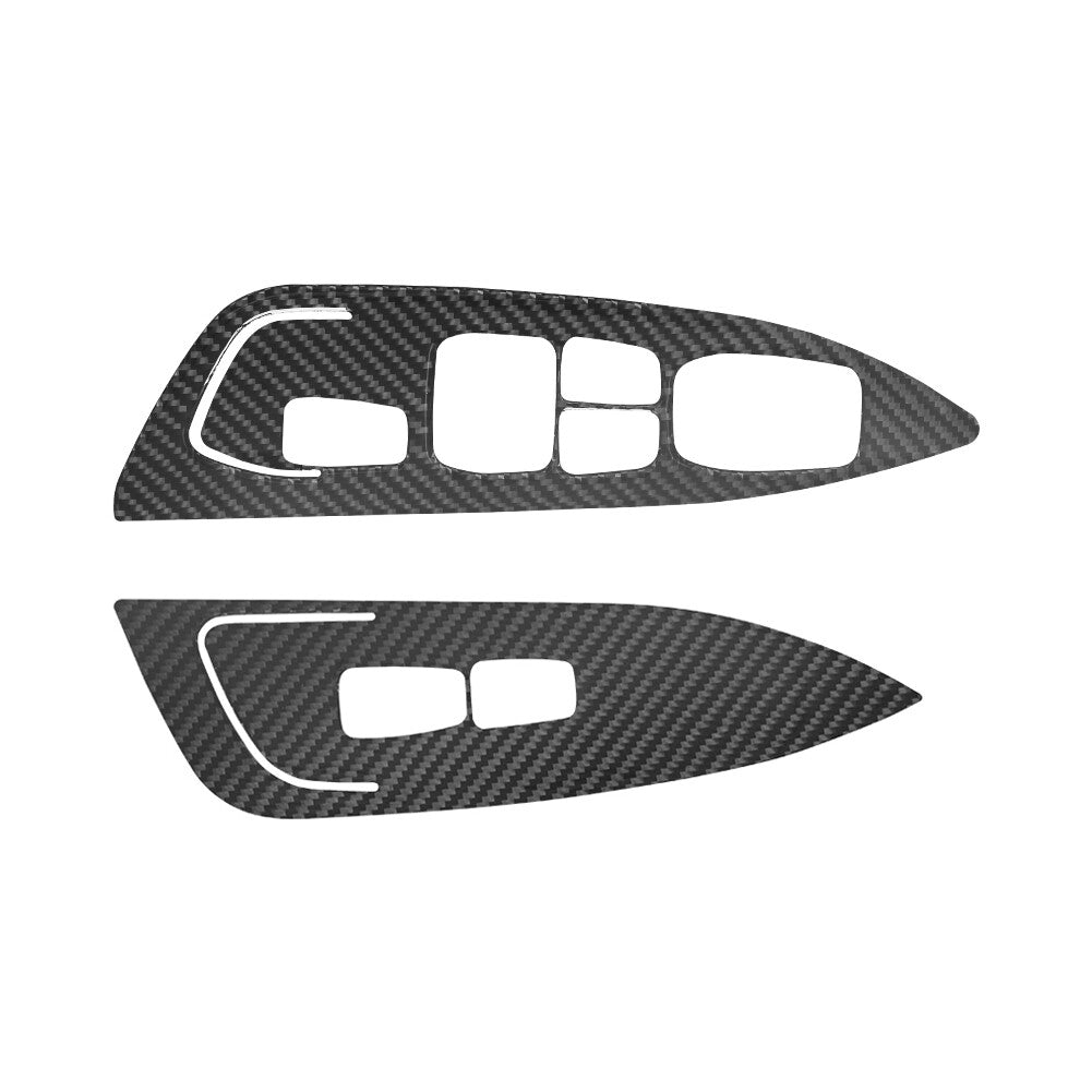 2X Carbon Fiber Front Door Control Trim Cover for Hyundai for Veloster JS 2019-2022
