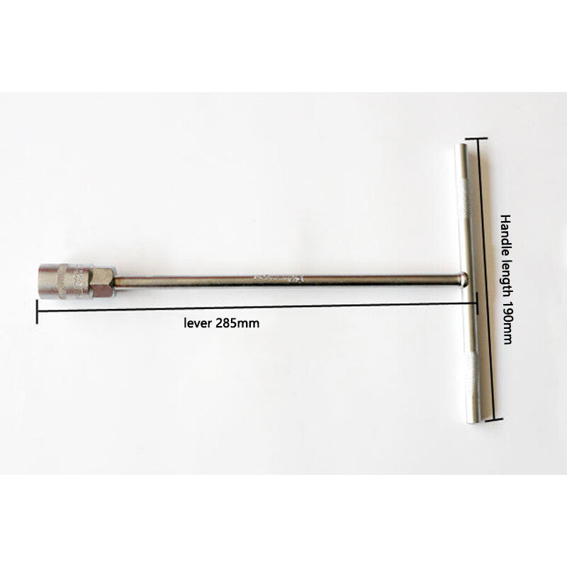 One-piece 7mm metric T-handle 45 steel socket wrench tool set suitable for cars and motorcycles.
