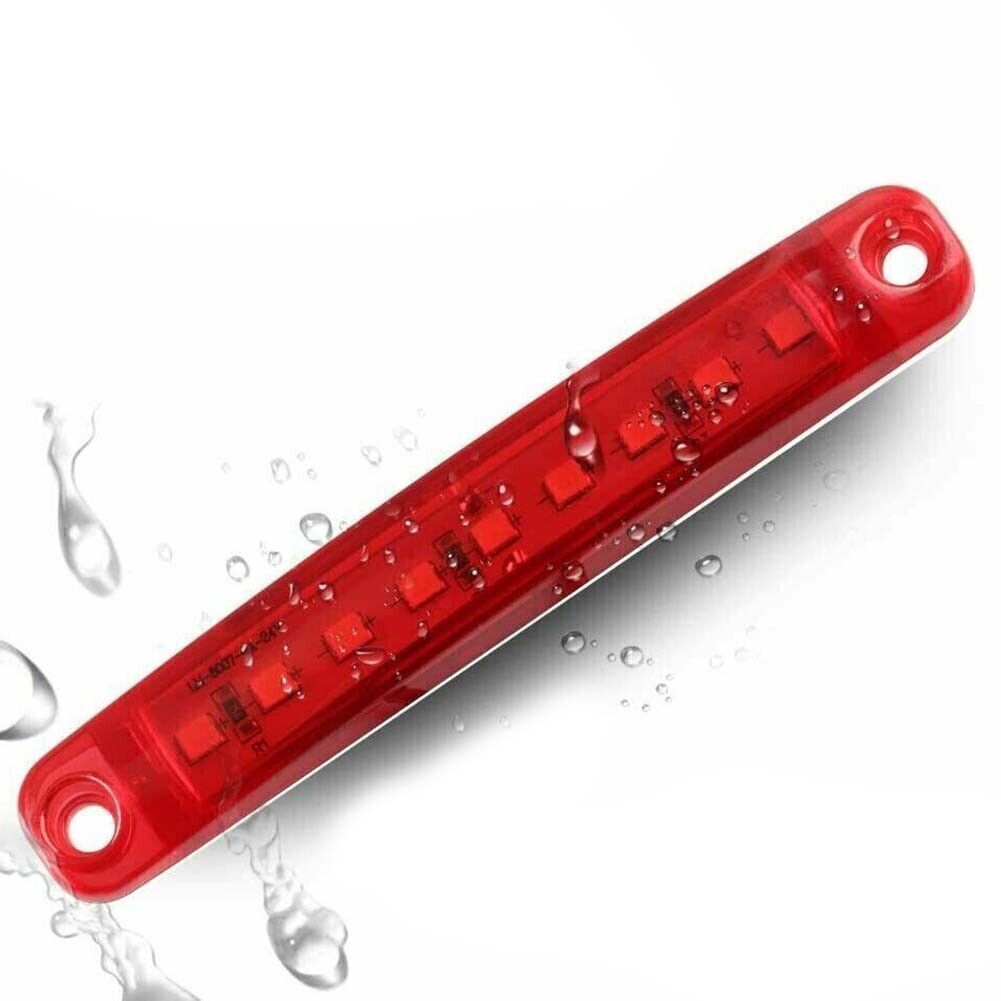 10x Red 9 LED Sealed Side Marker Clearance Light Fit Car Truck Trailer Lorry