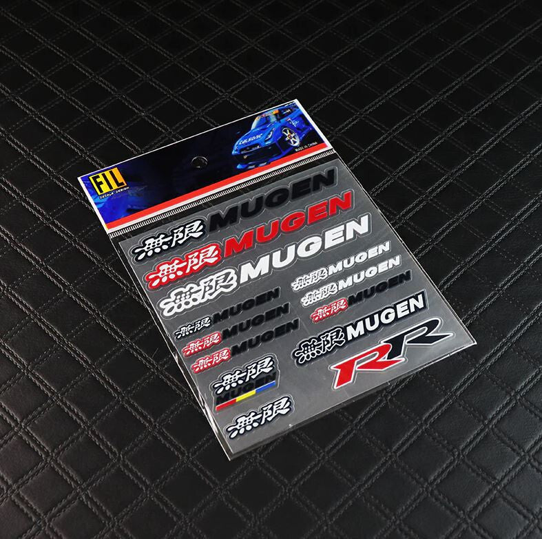 13-Piece Car Reflective Sticker Set, Badges, Decals, Vynil Mugen, for Toyota