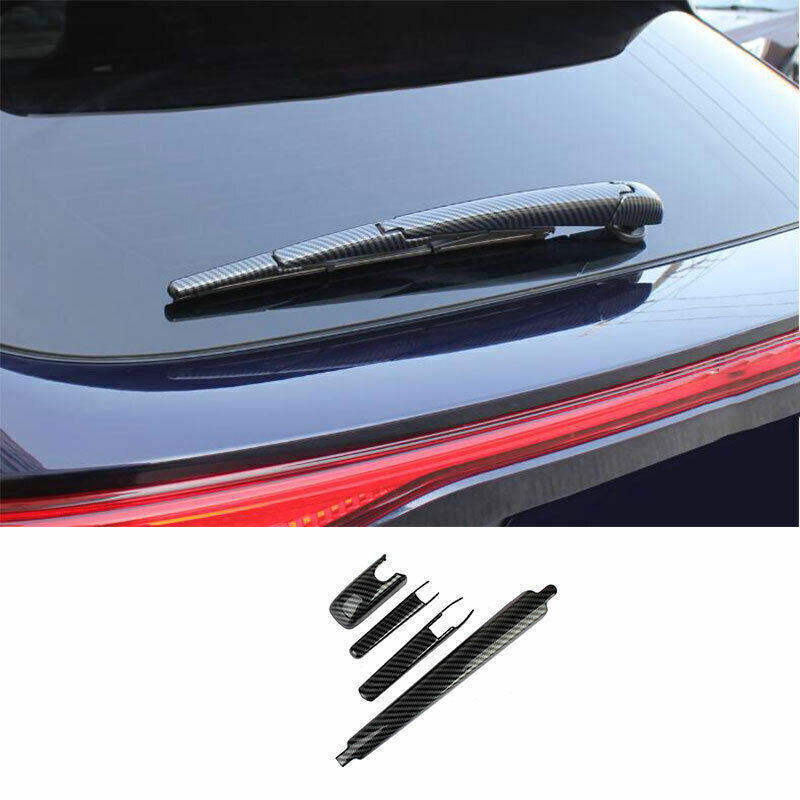 for Toyota Venza 21-2024 Carbon Fiber Look Rear Window Rain Wiper Cover Trim 4X