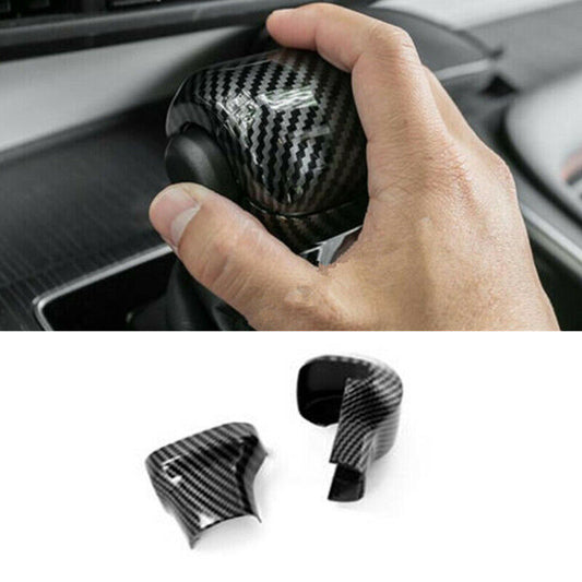 Carbon Fiber Inner Gear Shift Knob Cover Trim for Toyota for Sienna 2021-2023 2PCS