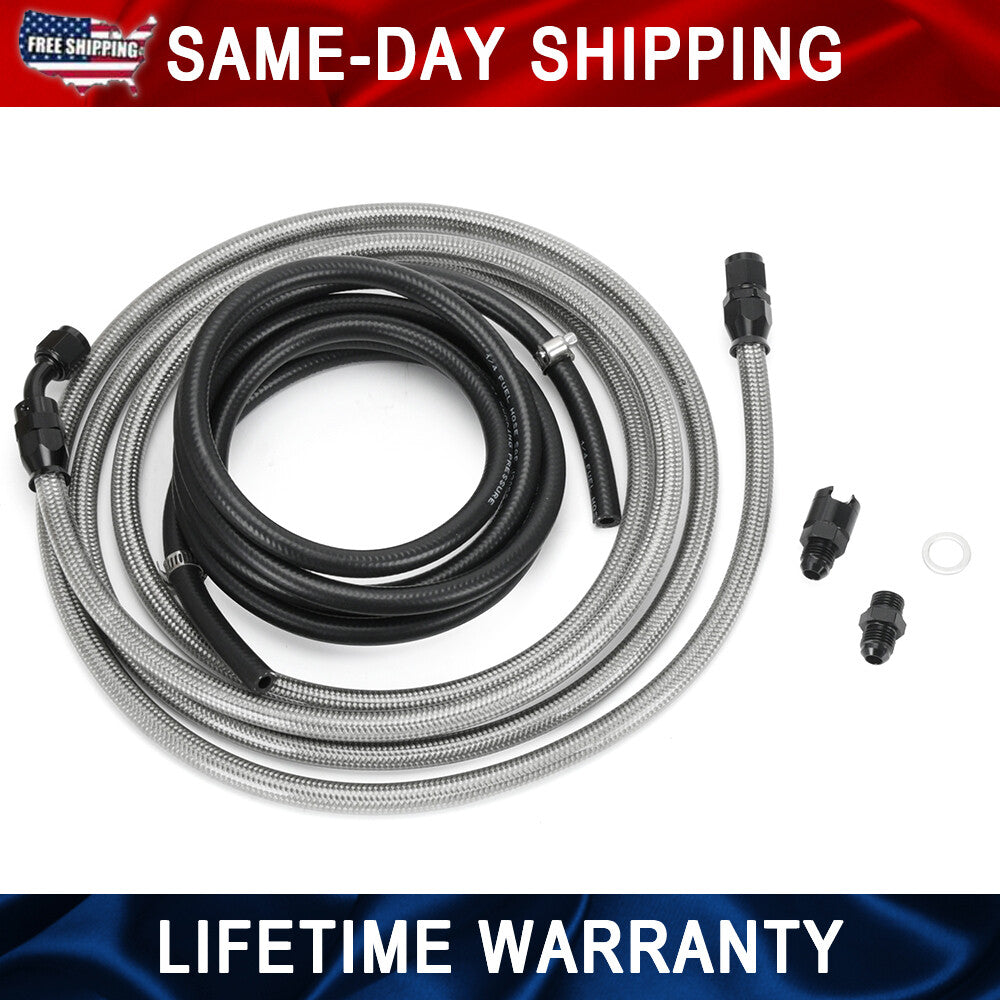 For 1996-2000 for Honda for Civic EK E85 Stainless Steel Fuel Feed Lines Kit -6AN Return