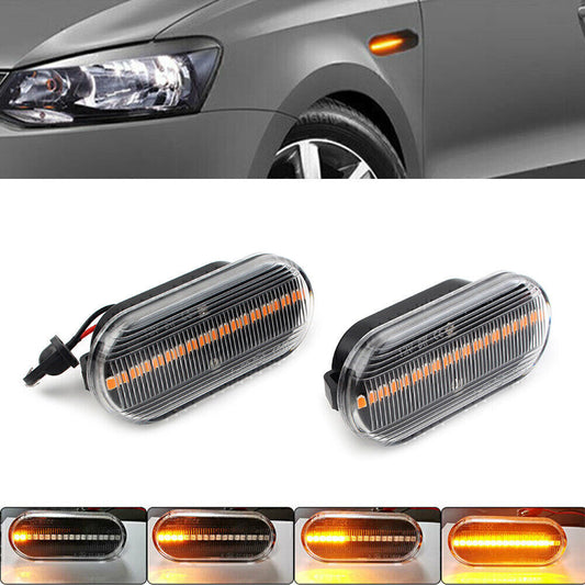 2X Side LED Marker Amber Turn Signal Light Fit for Volkswagen for VW for Bora for Golf 3 4