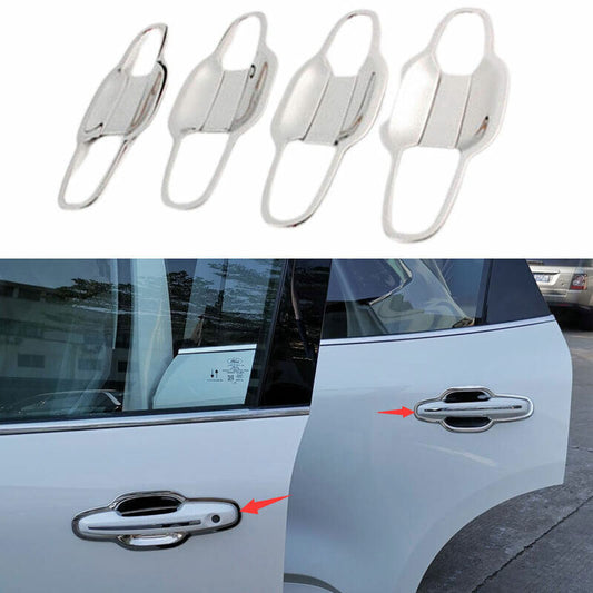 Car Outside Door Bowl Cup Cover Trim Chrome Steel for Ford Escape Kuga 2020-2022