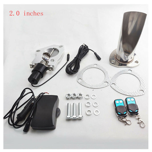 2-inch electric stainless steel exhaust control valve motor with pipe remote control switch kit