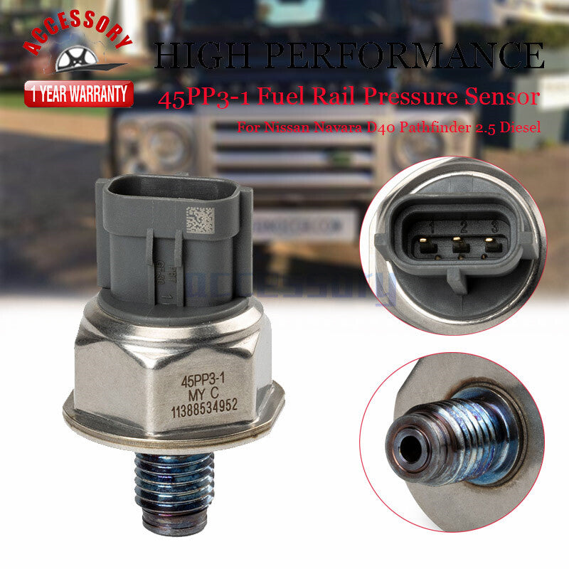 The 45PP3-1 fuel rail pressure sensor is suitable for Nissan Navara D40 Pathfinder 2.5 diesel.