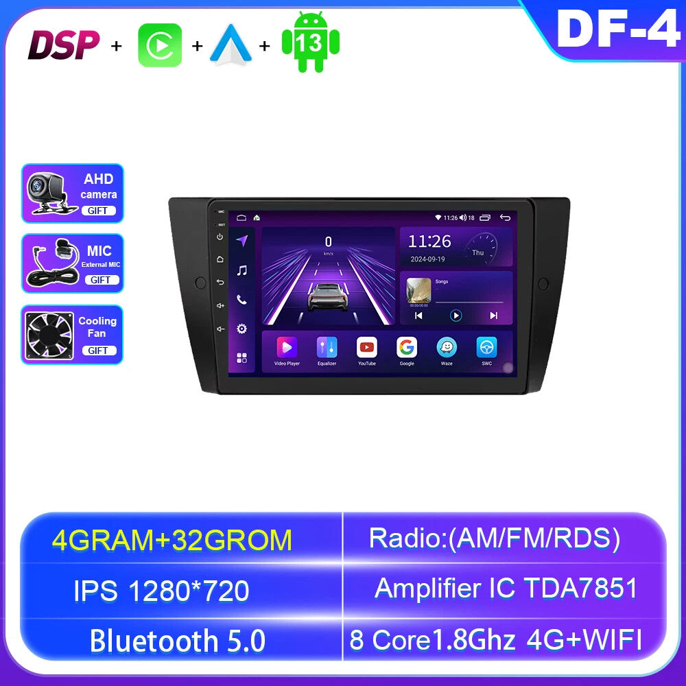 for BMW M3 3 Series E90 E91 E92 2006-2012 Stereo Android CarPlay Car Radio GPS