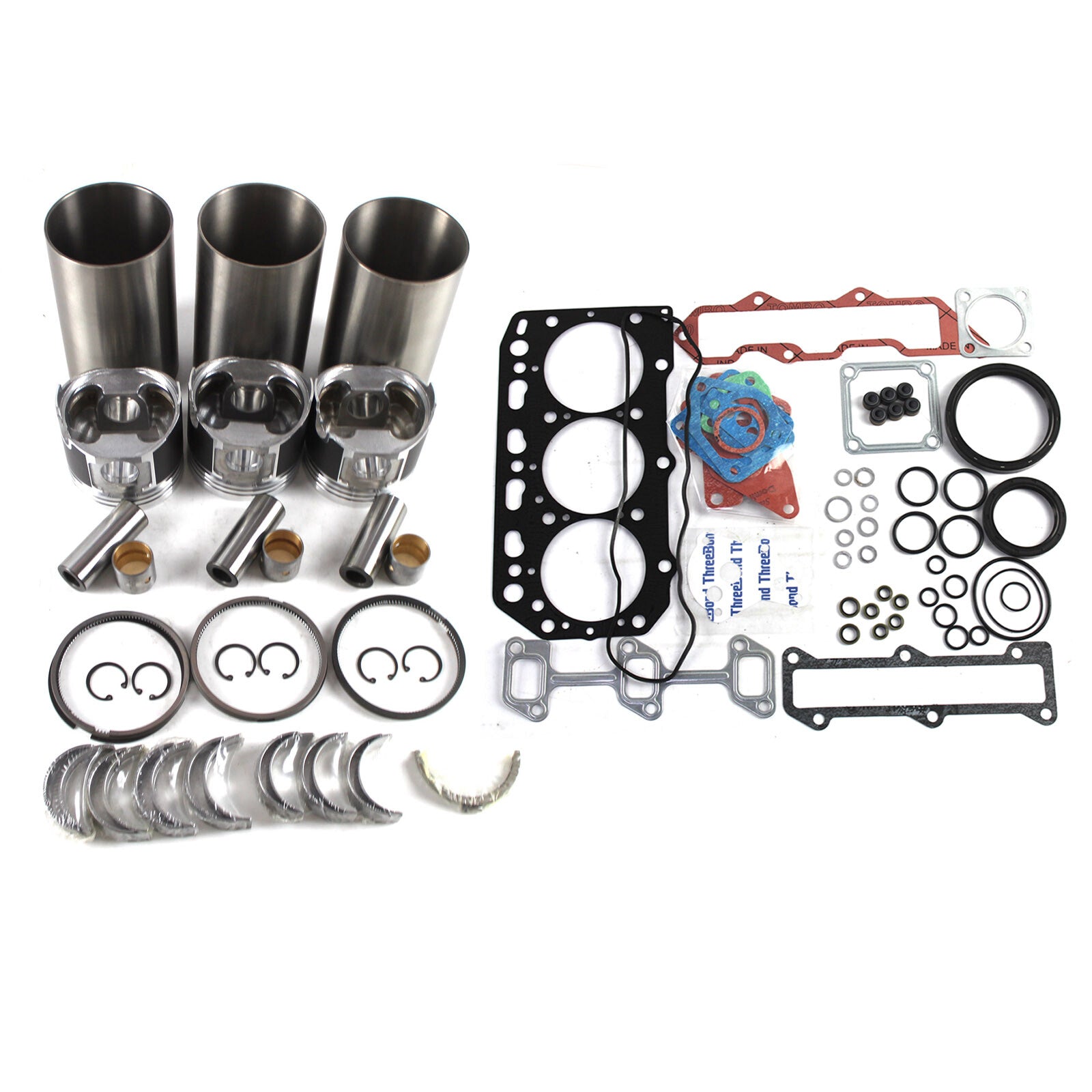 Engine Rebuild Kit 3TNE88 3TNV88 for Yanmar VIO40 TB135 A7C Excavator w/Valves