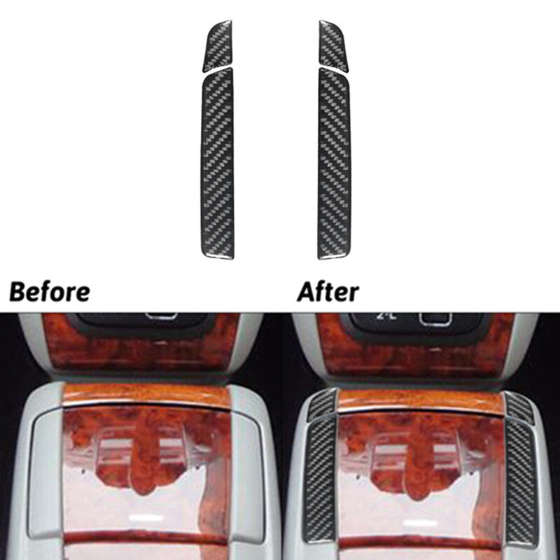 4Pcs Carbon Fiber Floor Console Panel Cover Trim for LEXUS RX330 RX350 2004-2009