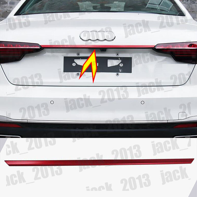 for Audi A4 B9 2017-2022 Red steel Car Rear Door Trunk Lid Tail Gate Cover trim