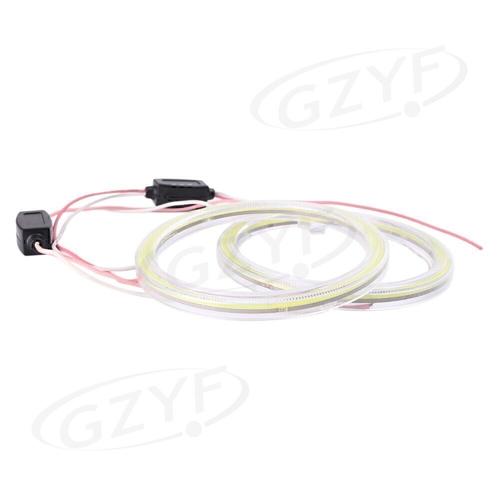 100mm 117 COB LED Angel Eyes Halo Ring Fog Housing Lamps 12-24V Pure White Car