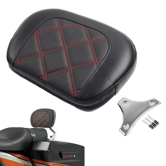 Passenger Sissy Bar Backrest Pad Kit Fits for Harley Road King FLHR Road Glide FLTR