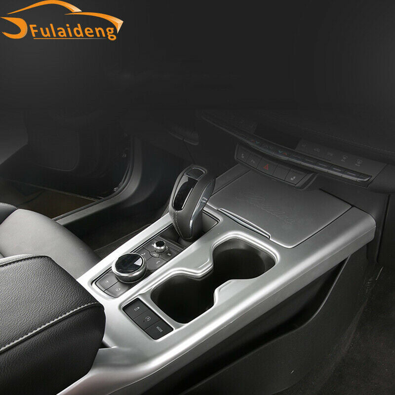 for Cadillac XT4 2019-2023 Matte Silver Inner Gear Box Shift Panel Cover Trim
