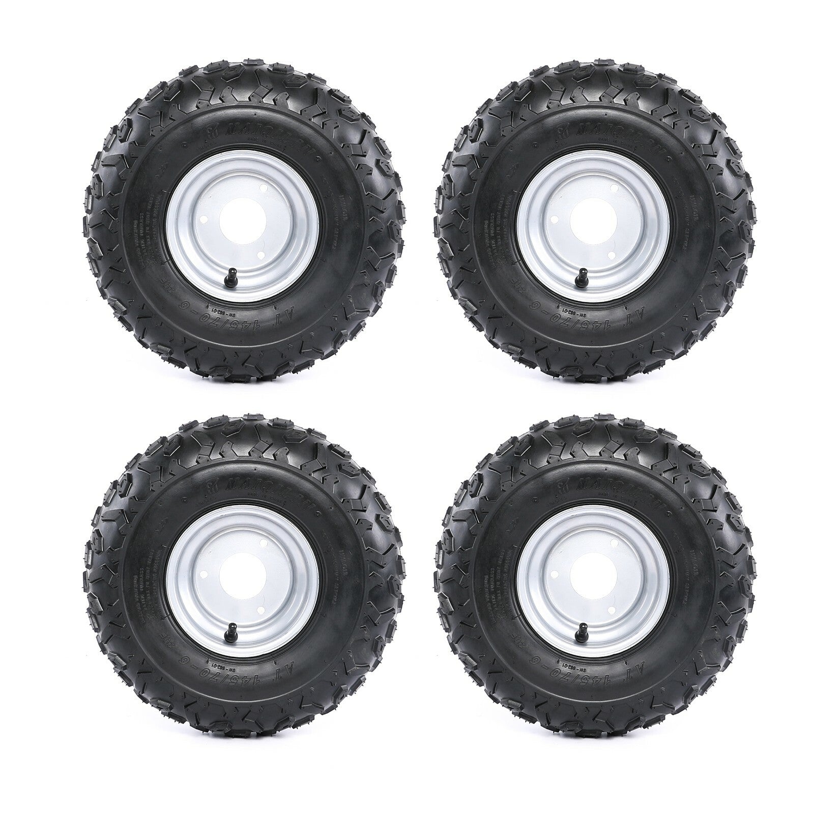 4-pack of 6-inch 3-stud wheels, 145/70-6 tires and rims, all-terrain vehicle, four-wheel go-kart, Taodao 110cc 125