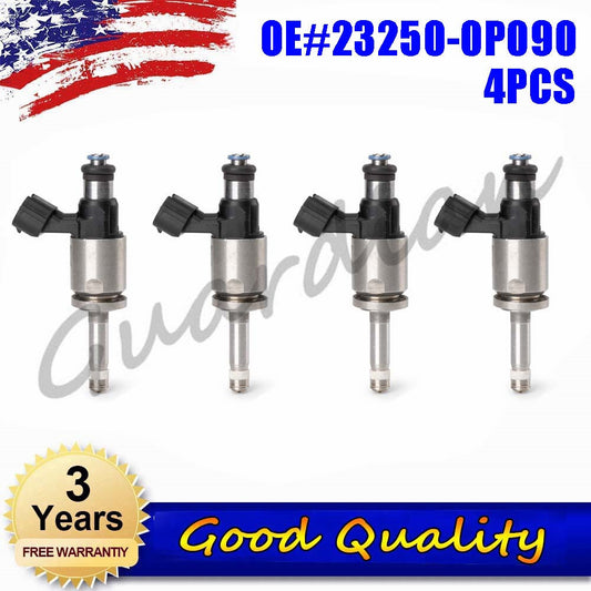 4-pack fuel injectors 23250-0P090 suitable for Toyota for Avalon , for Camry , Highlander, for Sienna , and for Lexus .