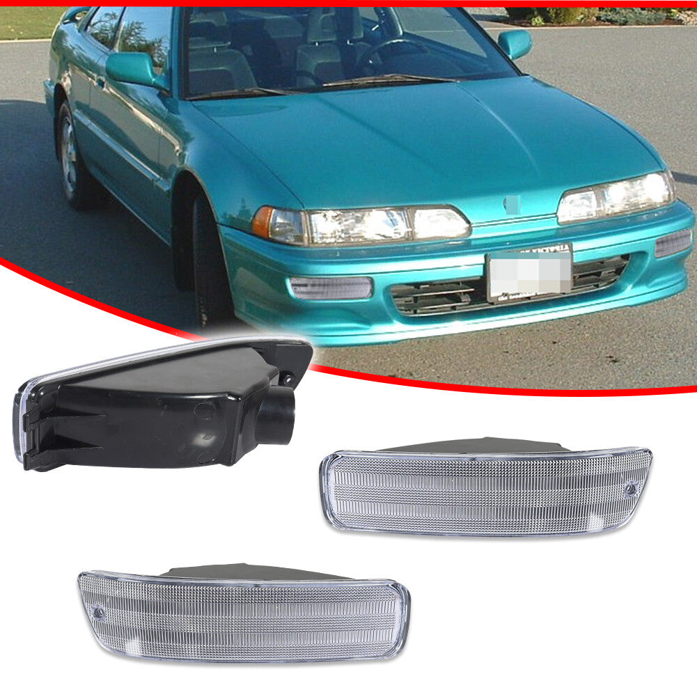Transparent bumper light, parking turn signal light pair, suitable for 1992-1993 for Acura Integra