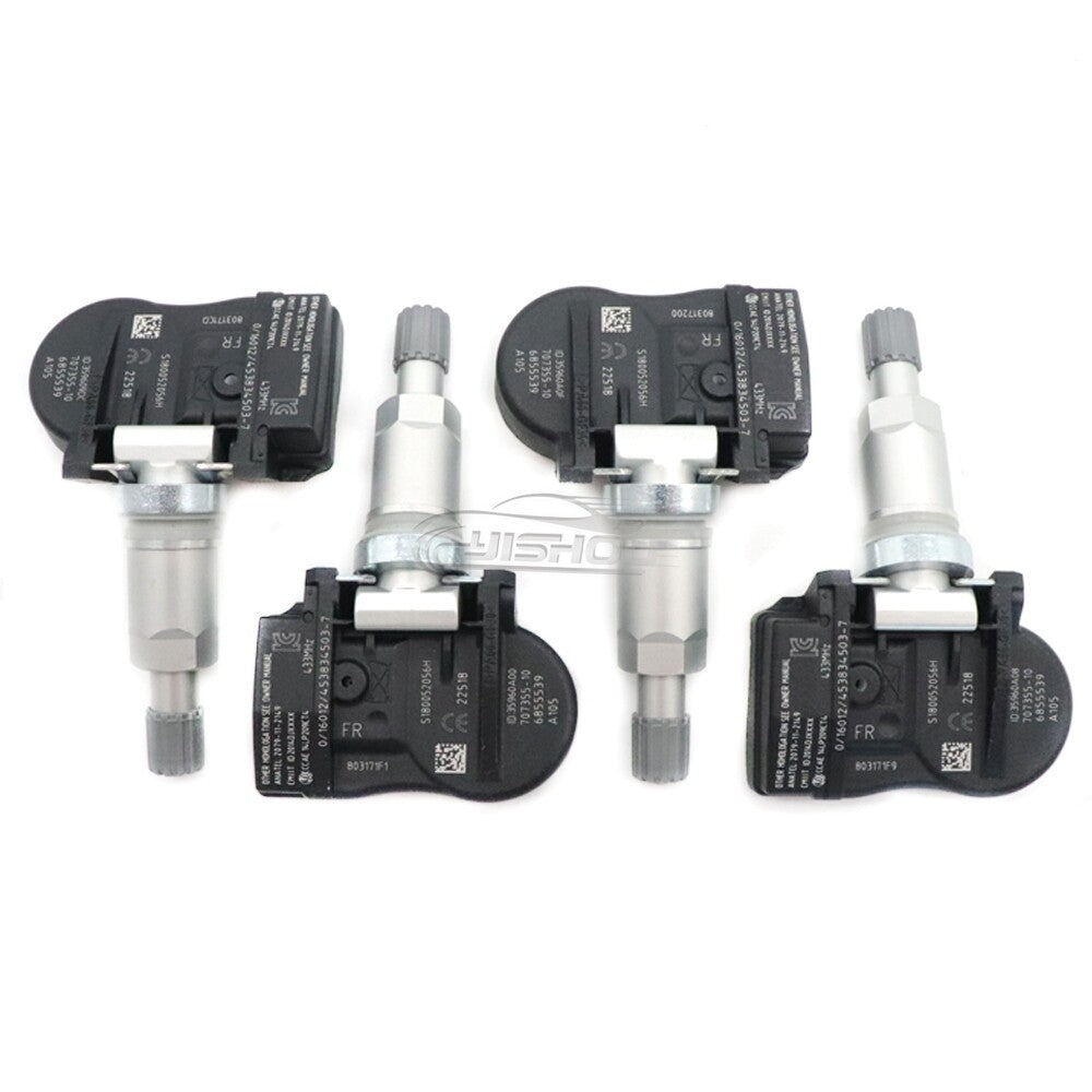 Set of 4 TPMS TIRE PRESSURE SENSOR 6855539 for BMW 2 3 4 Series i3 i8 X1 X2 X5