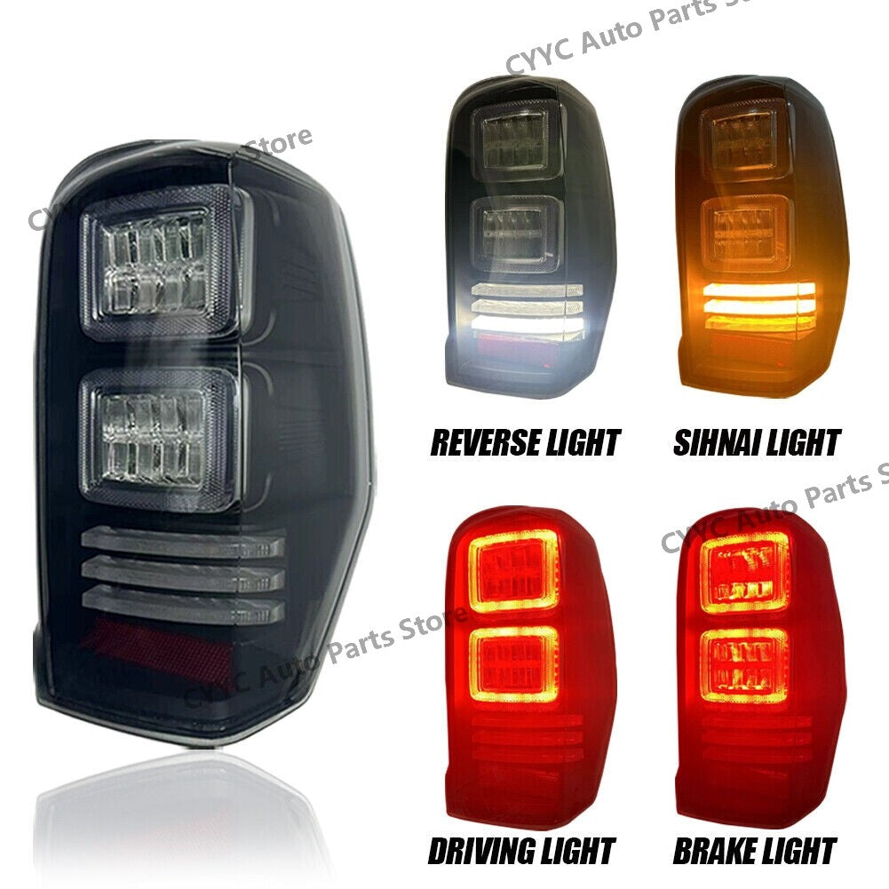 LeftRight Black Trim LED Tail Light Lamp for Mitsubishi L200 Triton 2019-2024