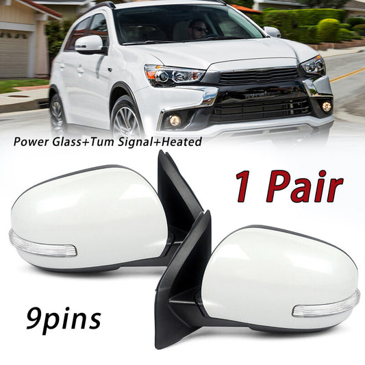 1Pair Rearview Mirror Turn Light 9 Wire for Mitsubishi Outlander Sport ASX 14-19