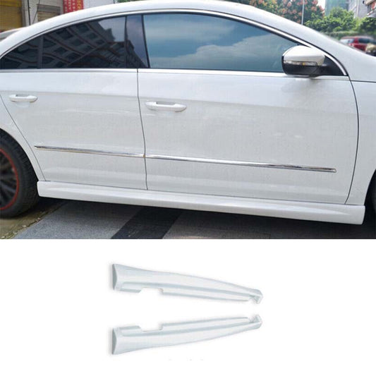 Exterior Door Side Skirts Panel Trim for Volkswagen CC 15-17 Bright White