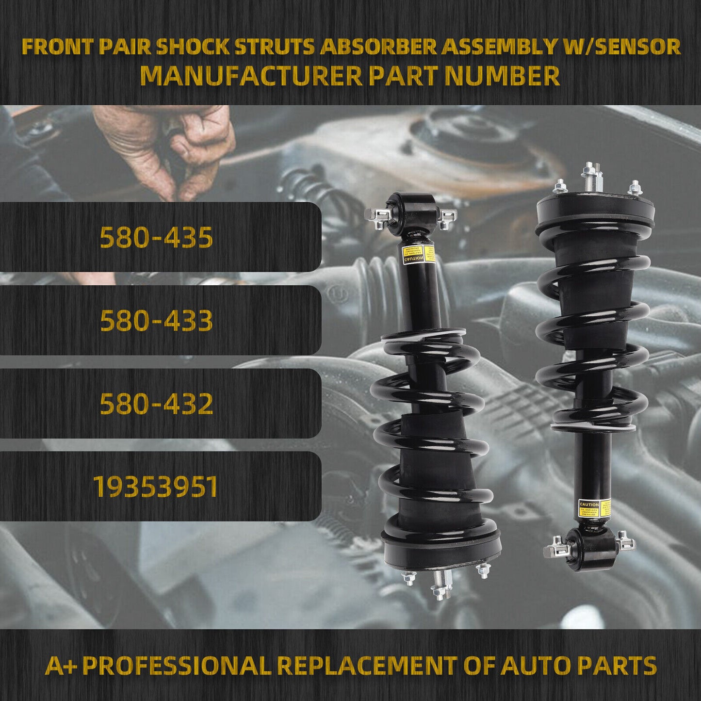 2x for Land Rover Freelander 2 LR2 06-14 Rear L&R Shock Struts Assembly w/o EDC
