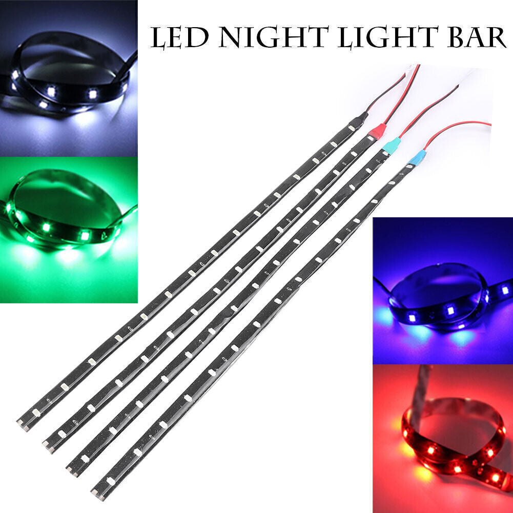 12V Universal Red LED Strip Light 528 SMD Waterproof Flexible 15-LED Light Lamp