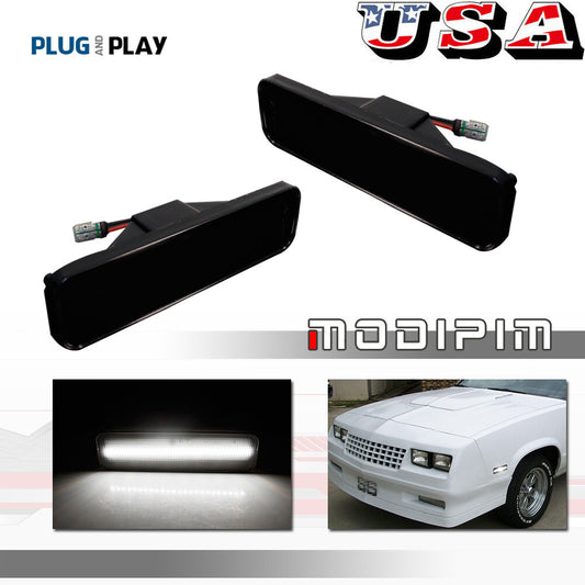 Smoke white LED side marker lights suitable for 82-87 for Chevrolet El Camino and for GMC Caballero