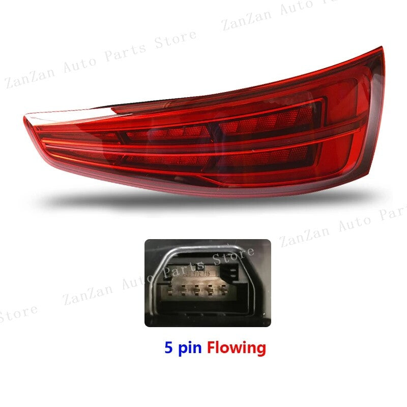 LED rear brake light with dynamic turn signals; left taillights applicable to for Audi Q3 2016-2019.