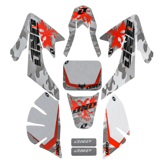 Decal and graphic kit for Honda CRF50 XR50 plastic Baja DR49 SSRPit bicycles
