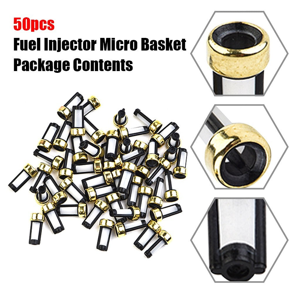 50filter Basket Filter Fit Fuel Injector Micro-Parts Repair Kits Trim Accessary